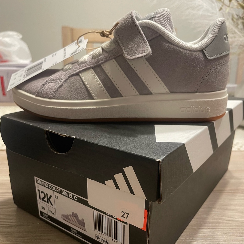 Adidas Gray High-Top Sneakers Modern Sporty Design